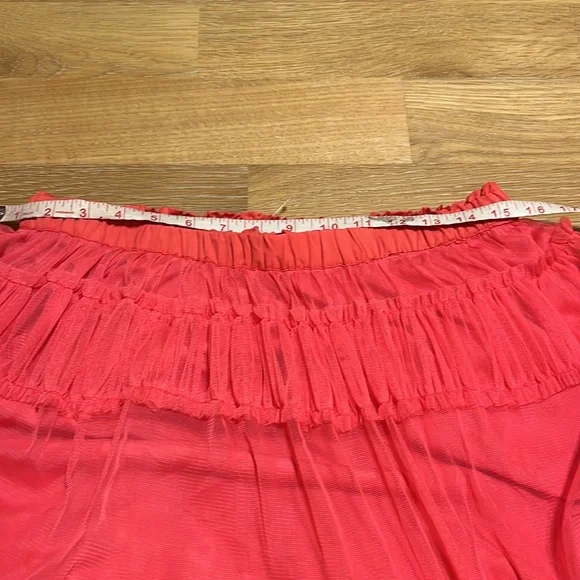 NEW Anthropologie Nikasha women Tiered pink Tulle skirt size large